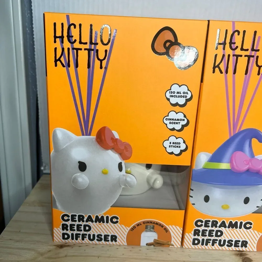 Hello Kitty Halloween Reed Diffuser Lot of 3‎ Cinnamon Vanilla NEW FREE Shipping